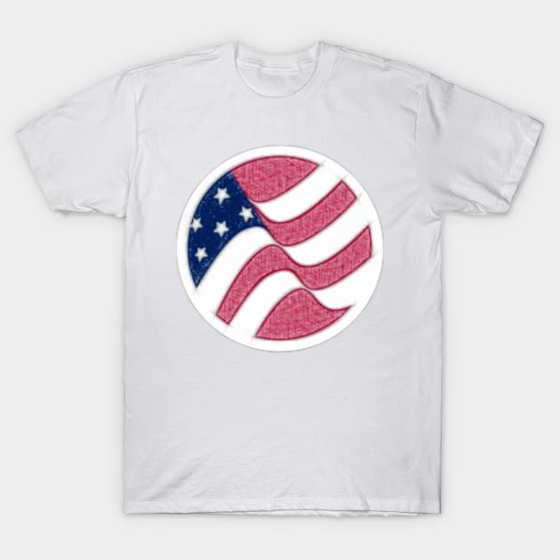 USA Flag Colored Pencil Art T-Shirt by anacarminda